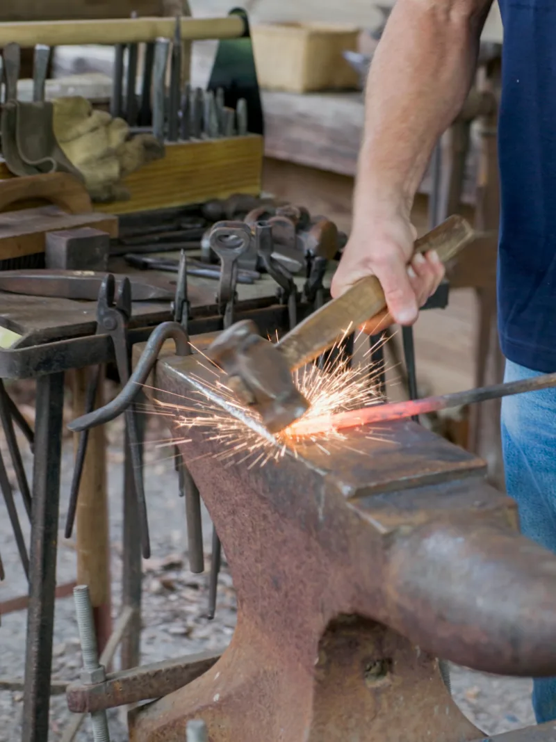 The blacksmith at the forge