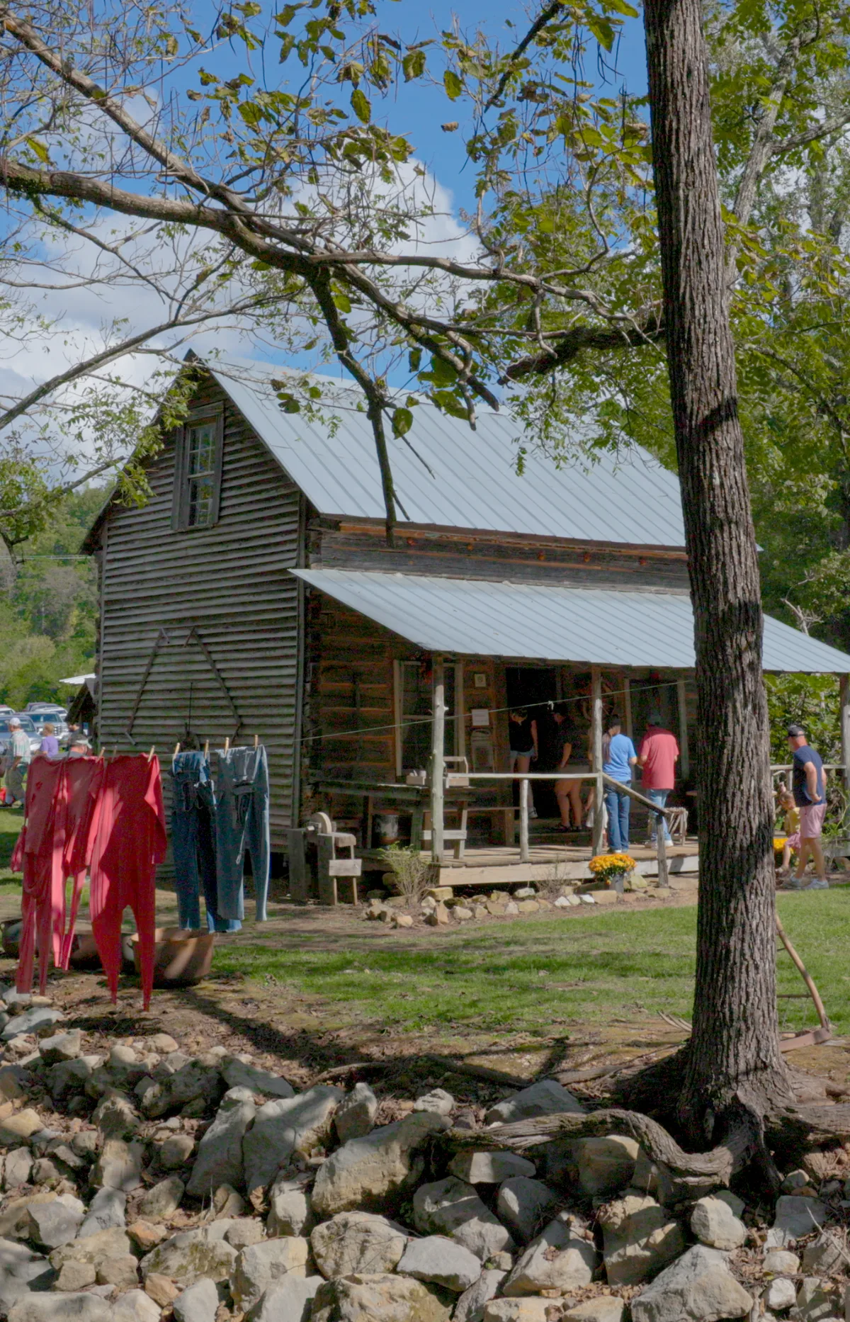 An original settler cabin at Homestead Hollow