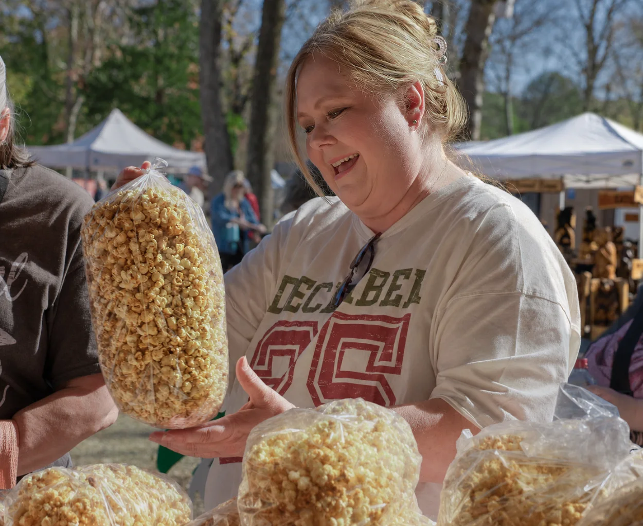 Fresh kettle corn at the festival